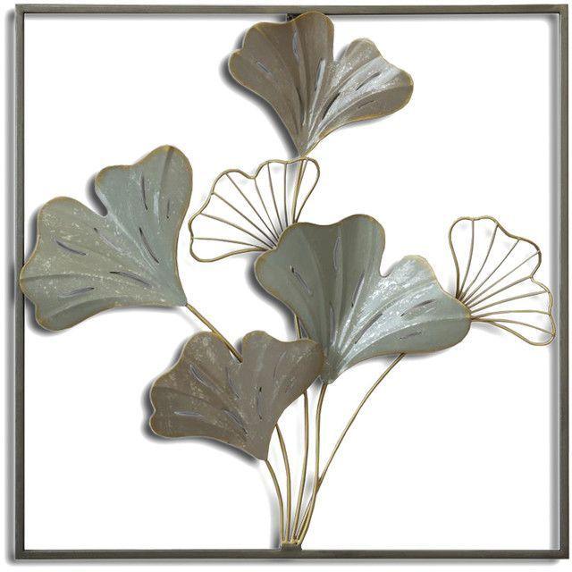 Placa Mural Marco Decorativa Gingko Gold-4