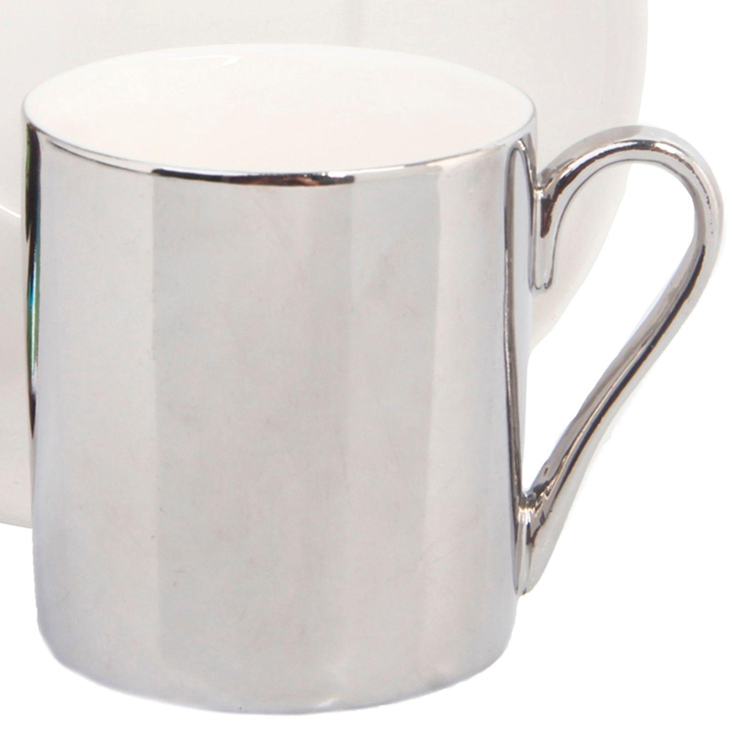 Taza Café con Plato Reflejo Verde 2 Piezas-2