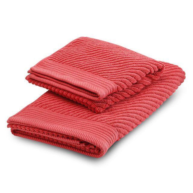 Juego de Toallas de Baño Jacquard Coral-0