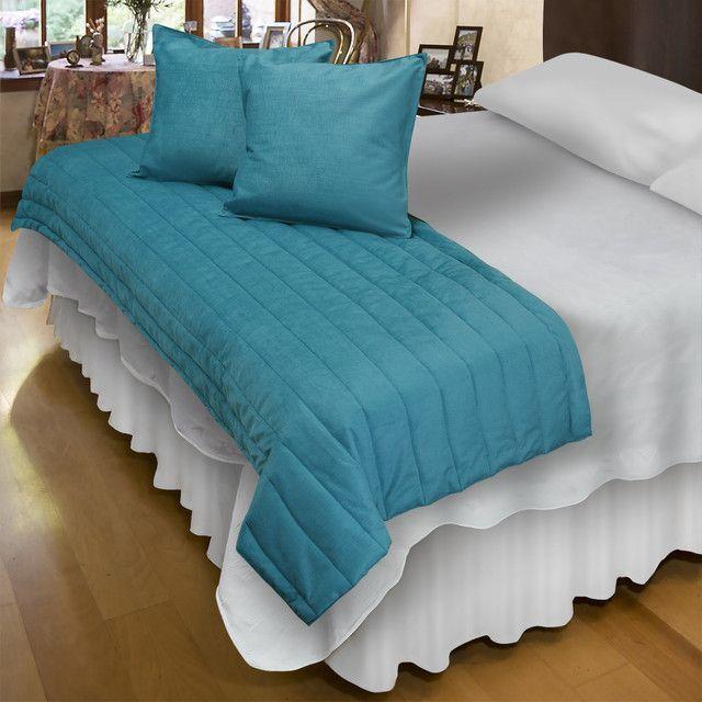 Piecera Con Fundas Sk Velvet Turquesa Reversible-2