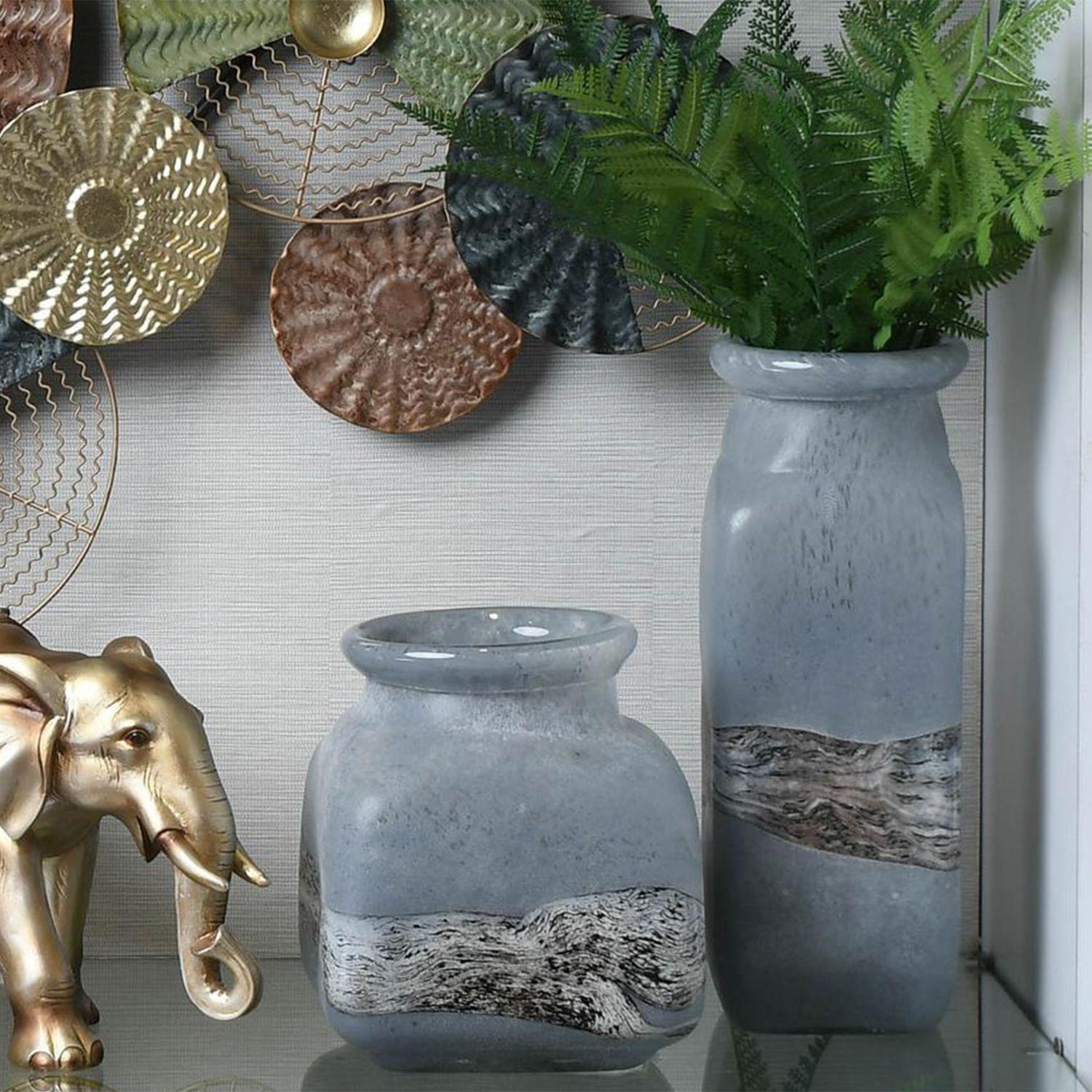 Jarrón Decorativo Saturno Grey Ancho-4