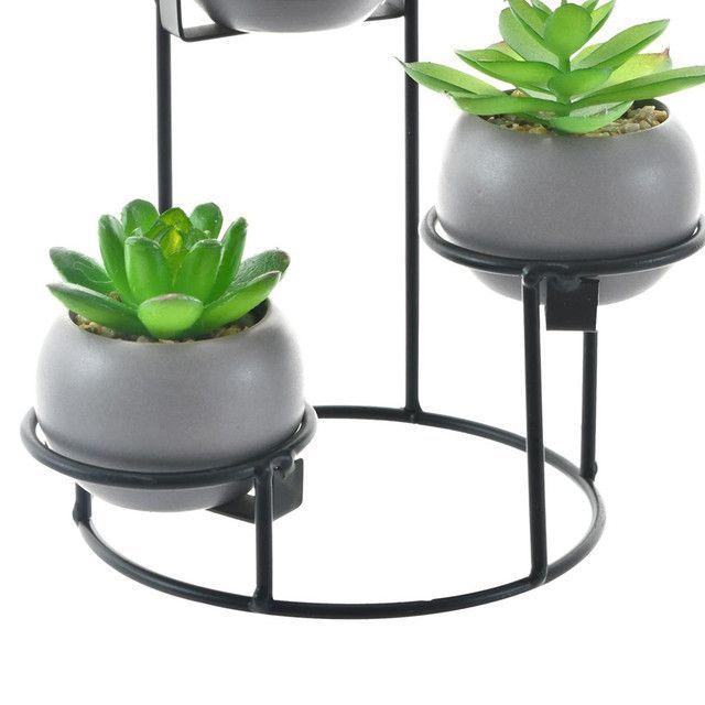 Suculentas Decorativas Bolas Tripode Gris-1