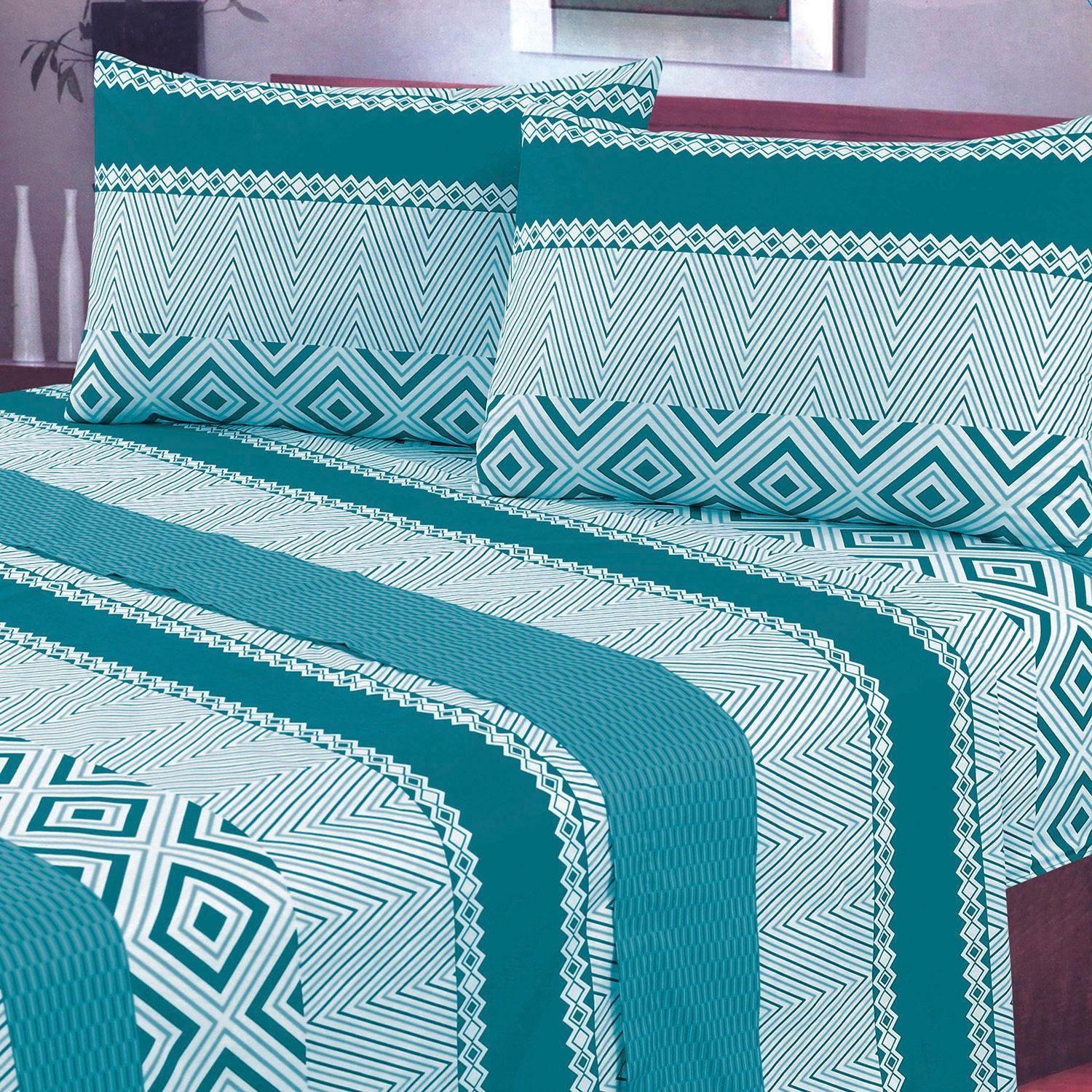 Juego de Sabanas T144 Illinois Petroleo Superking-3