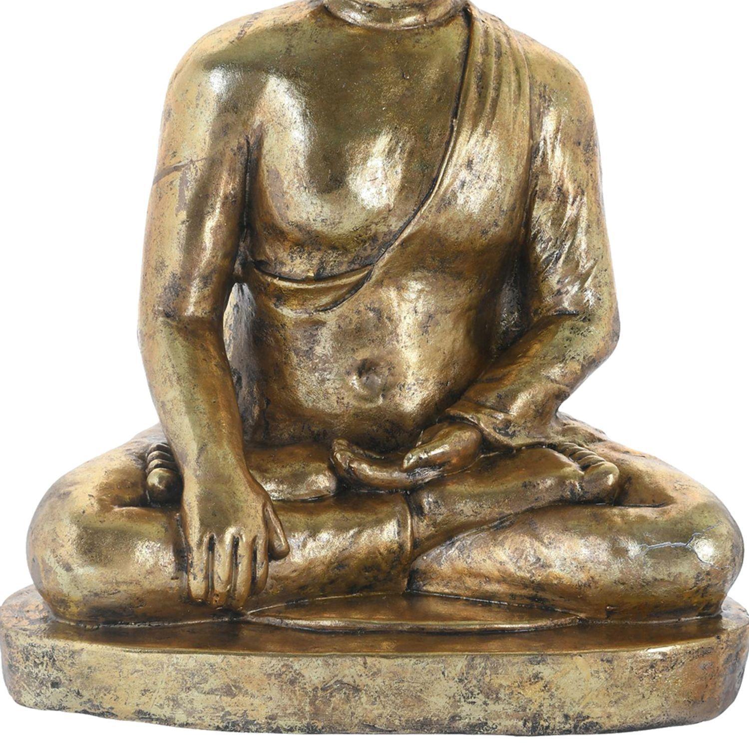 Figura Decorativa Grand Buda Dhyna Mudra Gold-1