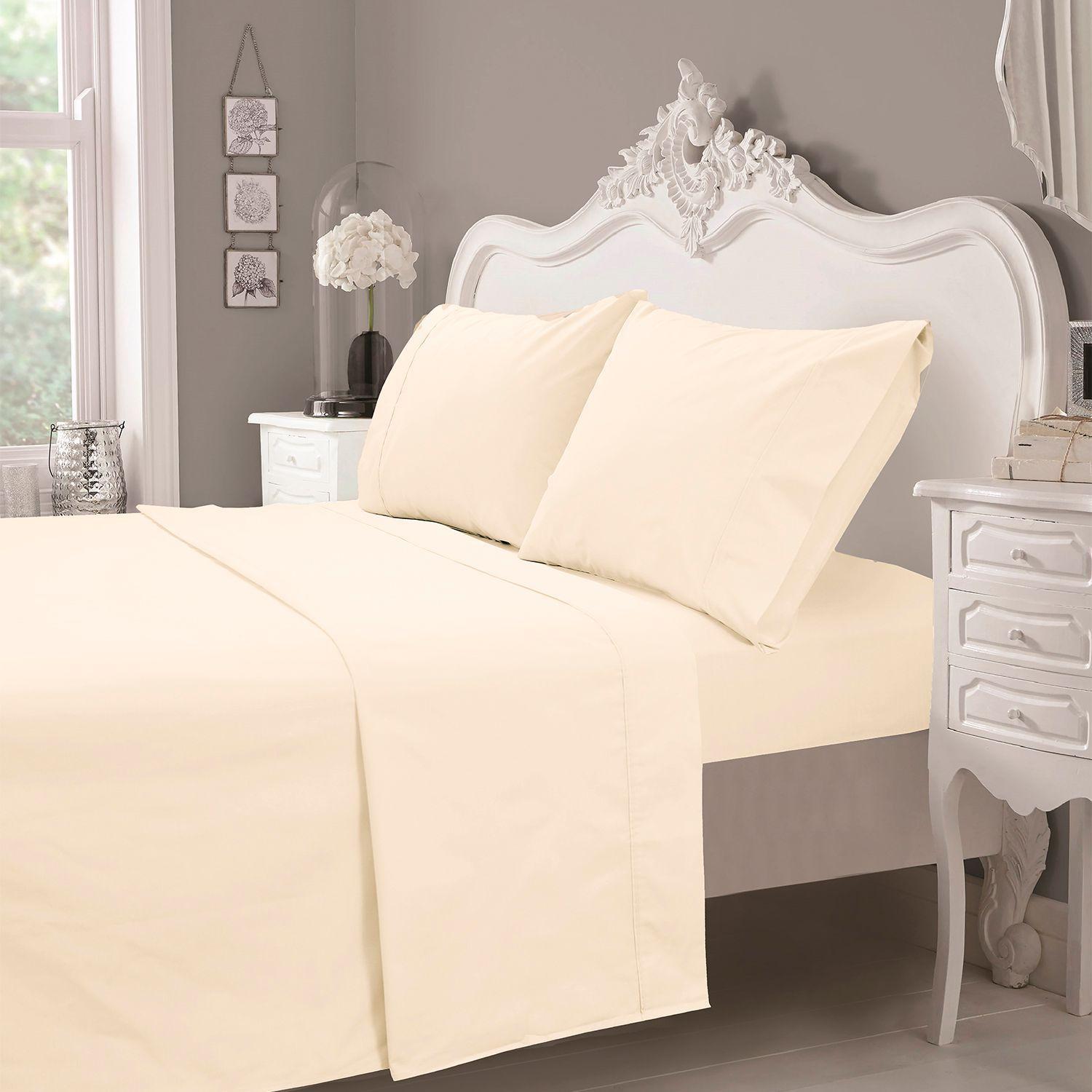 Juego de Sabanas T200 Lisa Beige King-3
