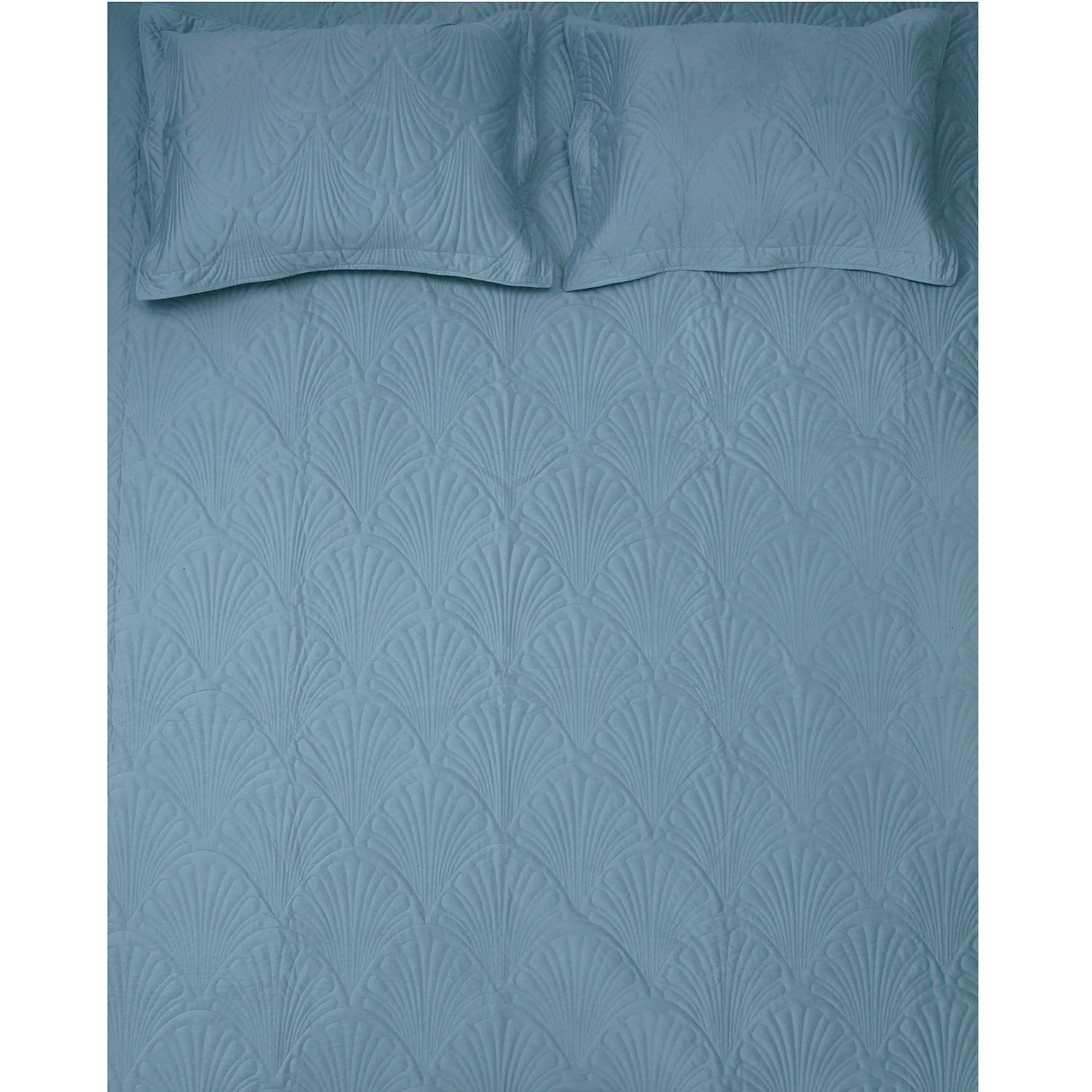 Quilt Liso Velvet Ibiza Celeste Light 1,5 Plaza-3