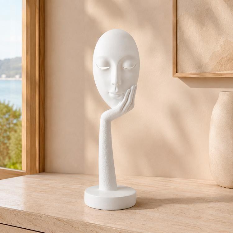 Figura Decorativa Mascara Blanca-0