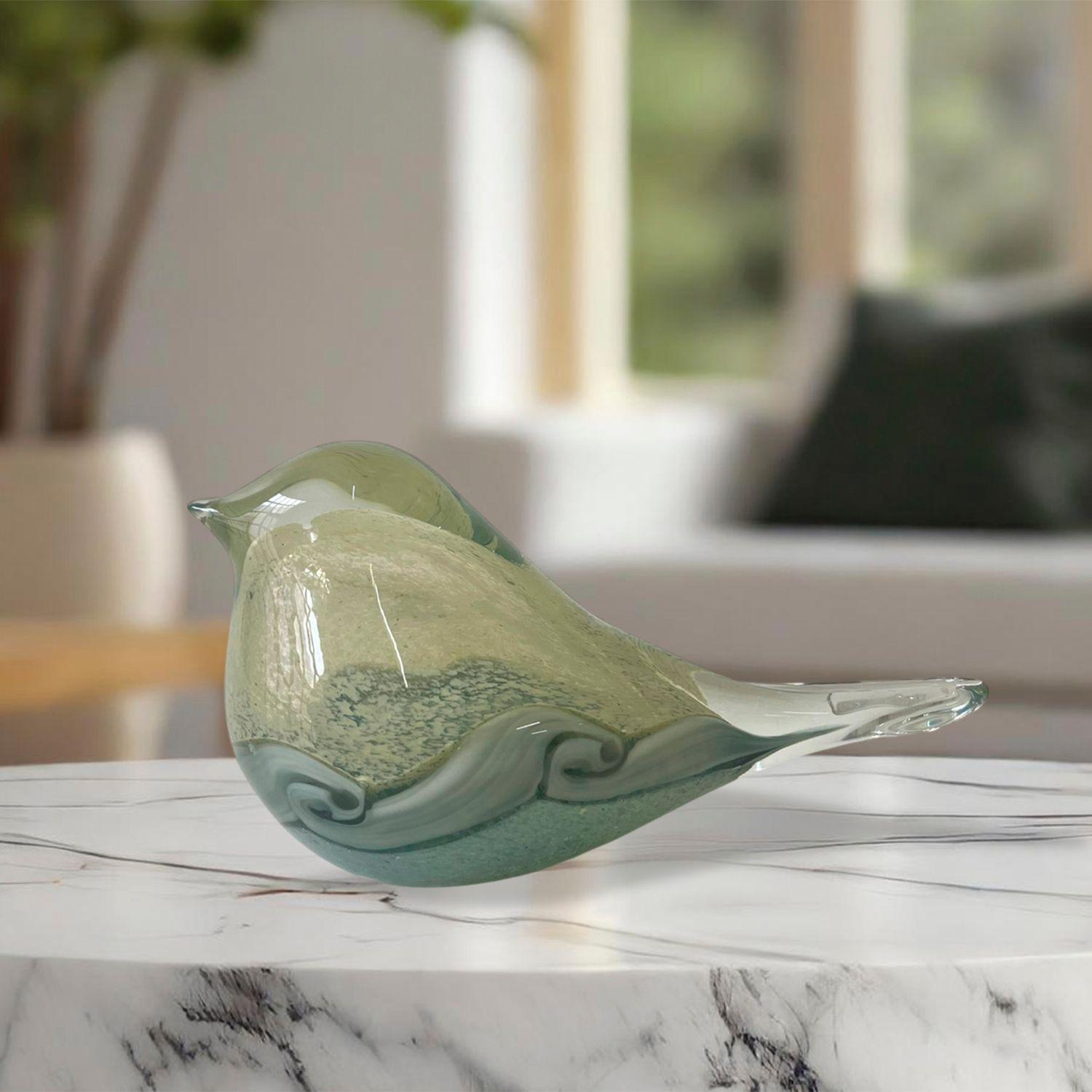 Figura Decorativa Pajaro Jupiter Grande Gris-3