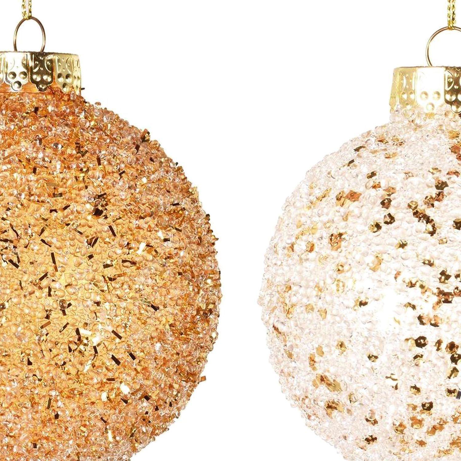 Set 4 Bolas Navideñas Gold 10 Cms.-2