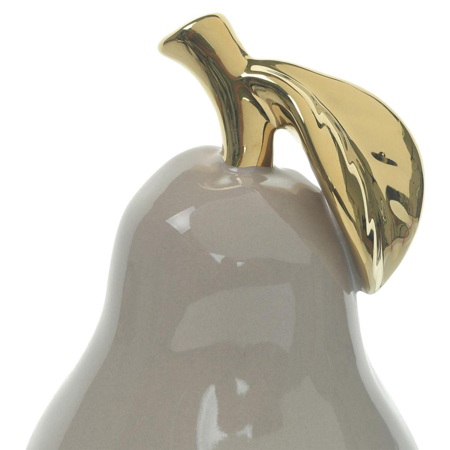 Figura Decorativa Pera Clemont Ocre-2