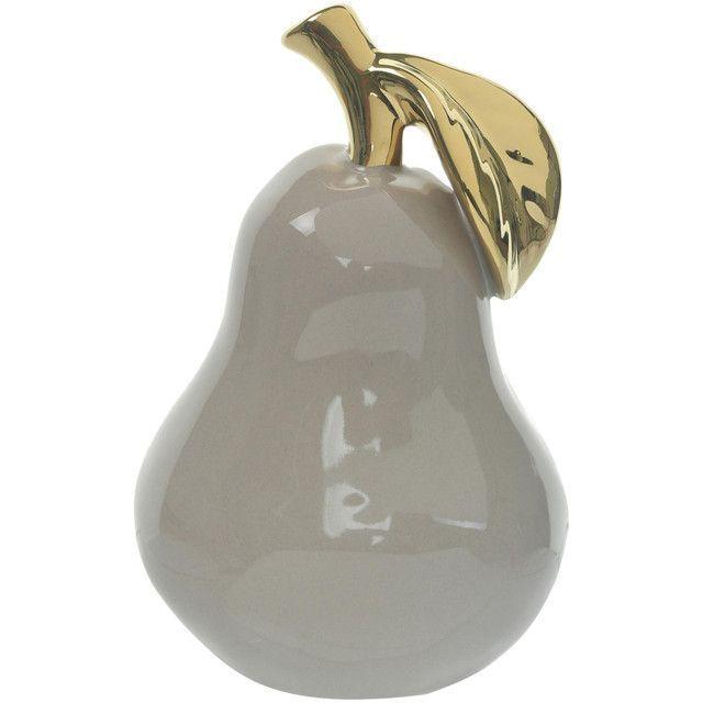 Figura Decorativa Pera Clemont Ocre-5