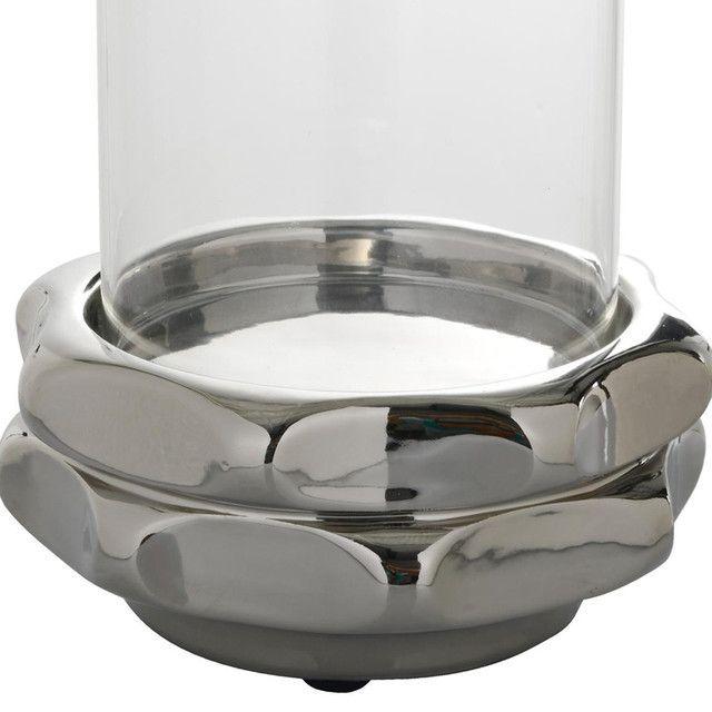 Portavela Decorativo Tuerca Silver Mediano-1