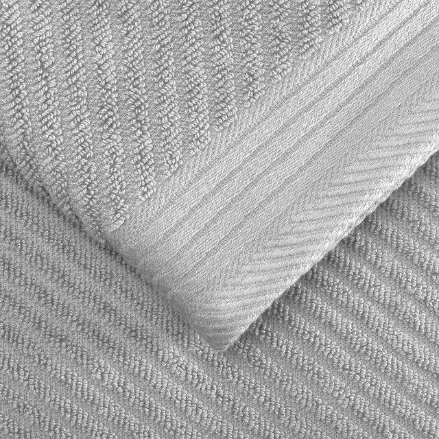 Juego de Toallas de Baño Jacquard Gris-1