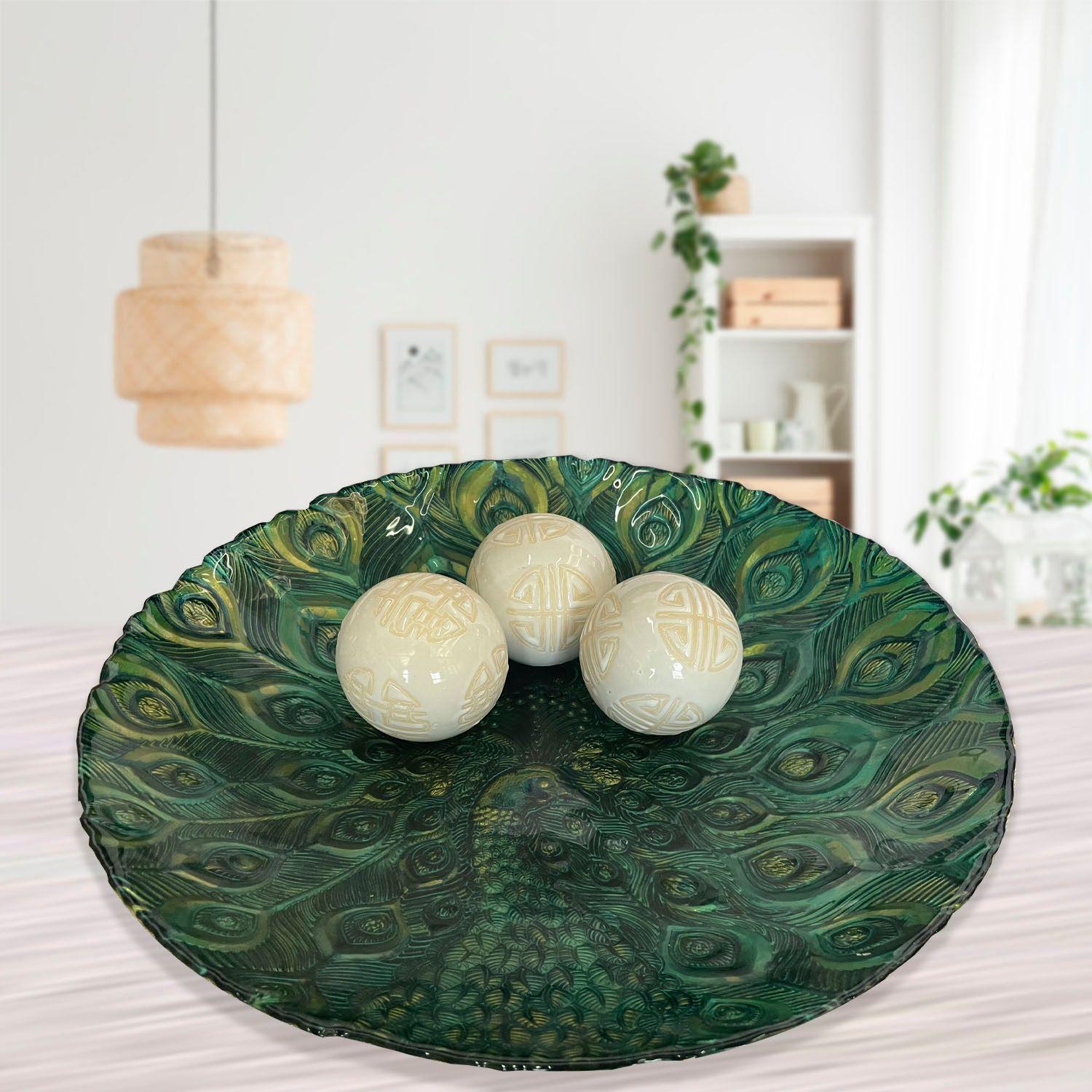 Centro de Mesa Decorativo Caserta Verde-3