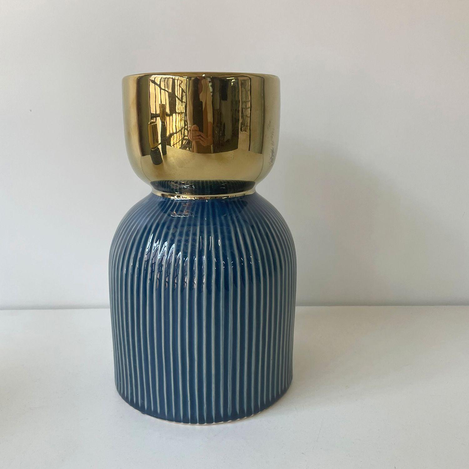 Jarrón Decorativo Berna Blue Grande-3