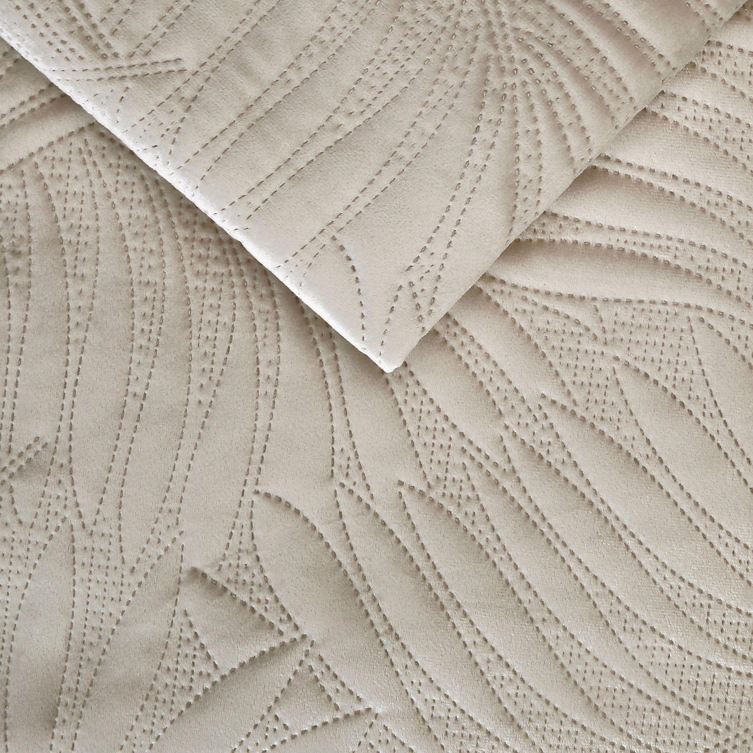 Quilt Liso Velvet Ibiza Crudo 1,5 Plaza-2