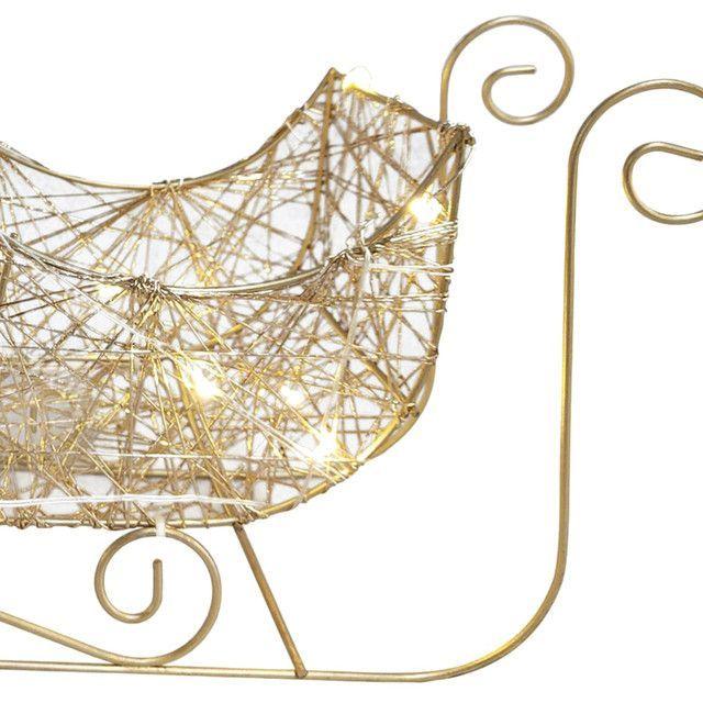 Trineo Navideño Luces Led Gold-1