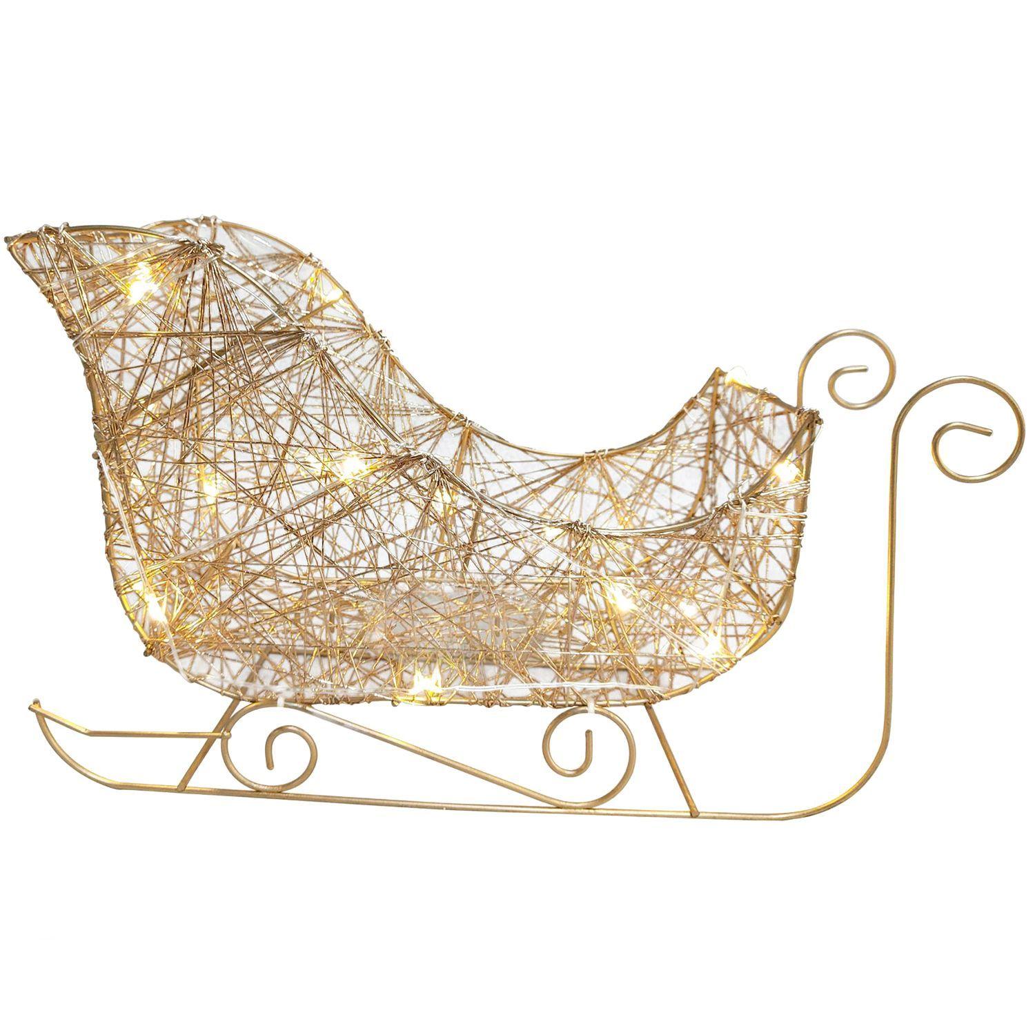 Trineo Navideño Luces Led Gold-0