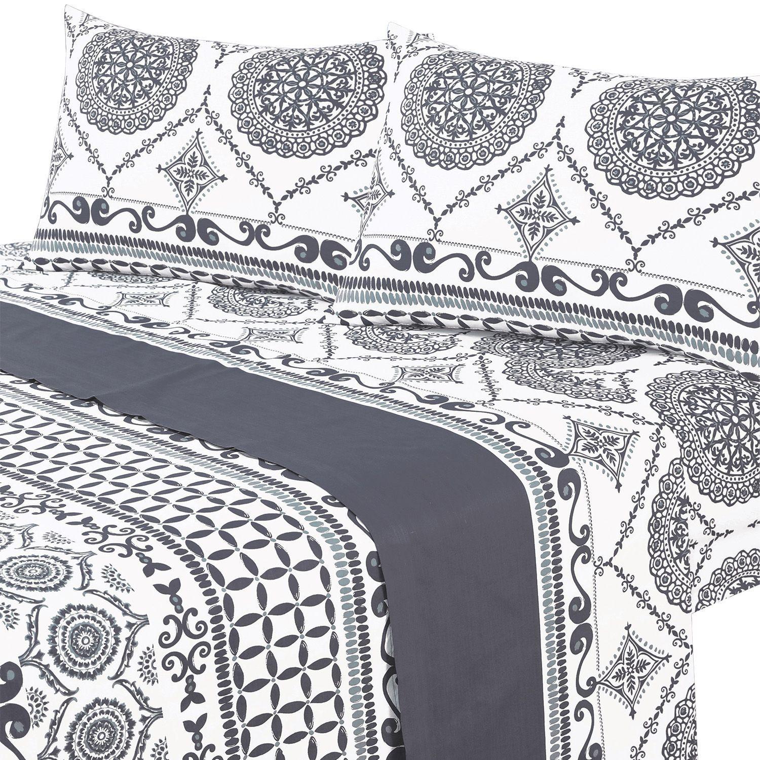 Juego de Sabanas T144 1,5 Plazas Marrakech Gris-0