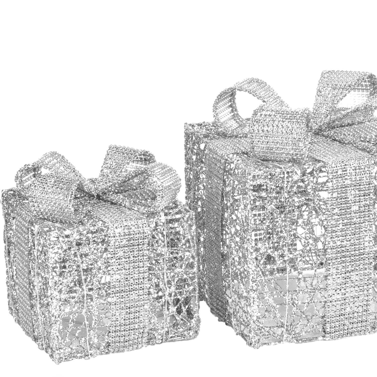 Set Cajas de Regalo Navideñas Luces Led 3 Pzas-2