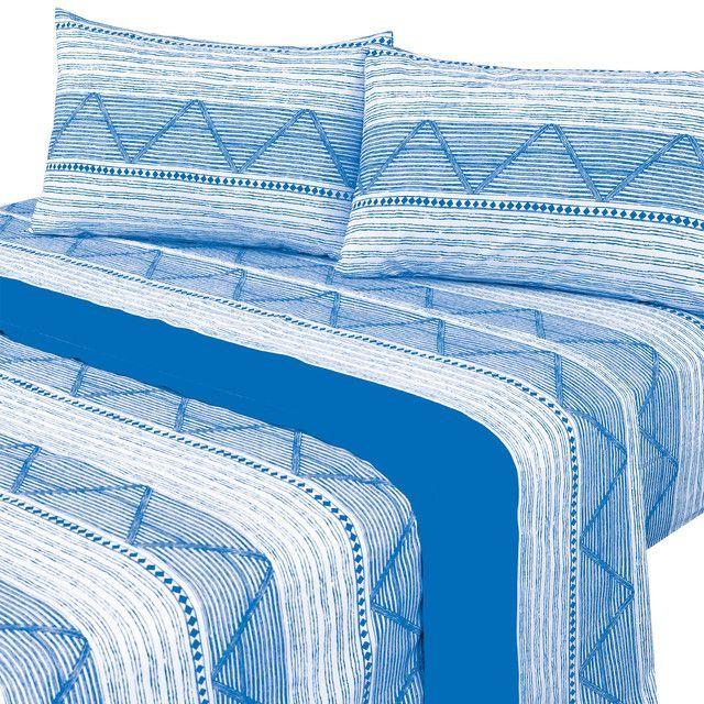 Juego de Sábanas T144 1 Plaza Napoli Blue-0