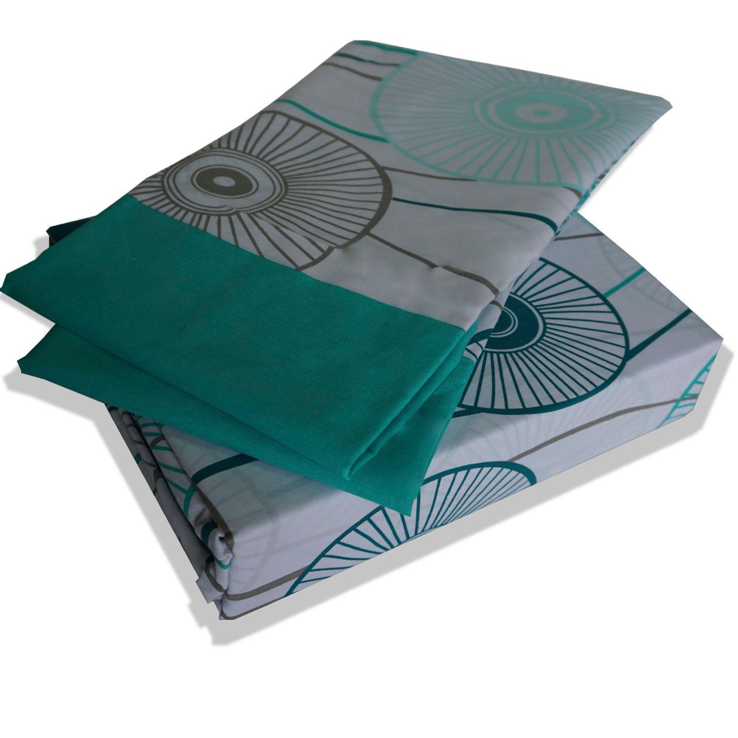 Juego de Sabanas T144 Umbrella Turquesa 1,5 Plazas-1