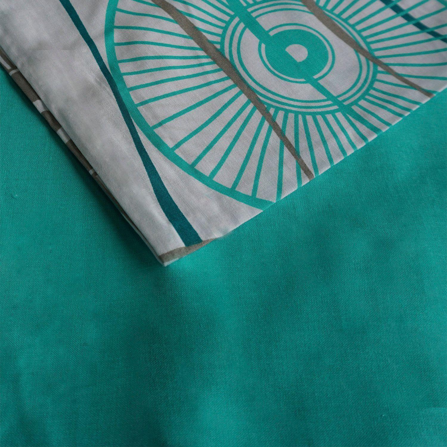 Juego de Sabanas T144 Umbrella Turquesa 1,5 Plazas-2