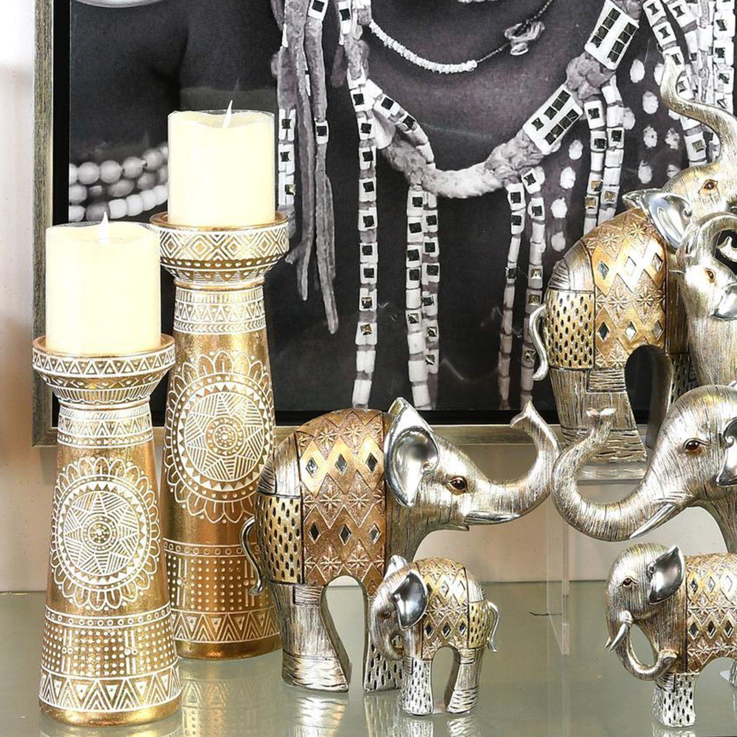 Portavela Decorativo Azteca Plus Gold-4