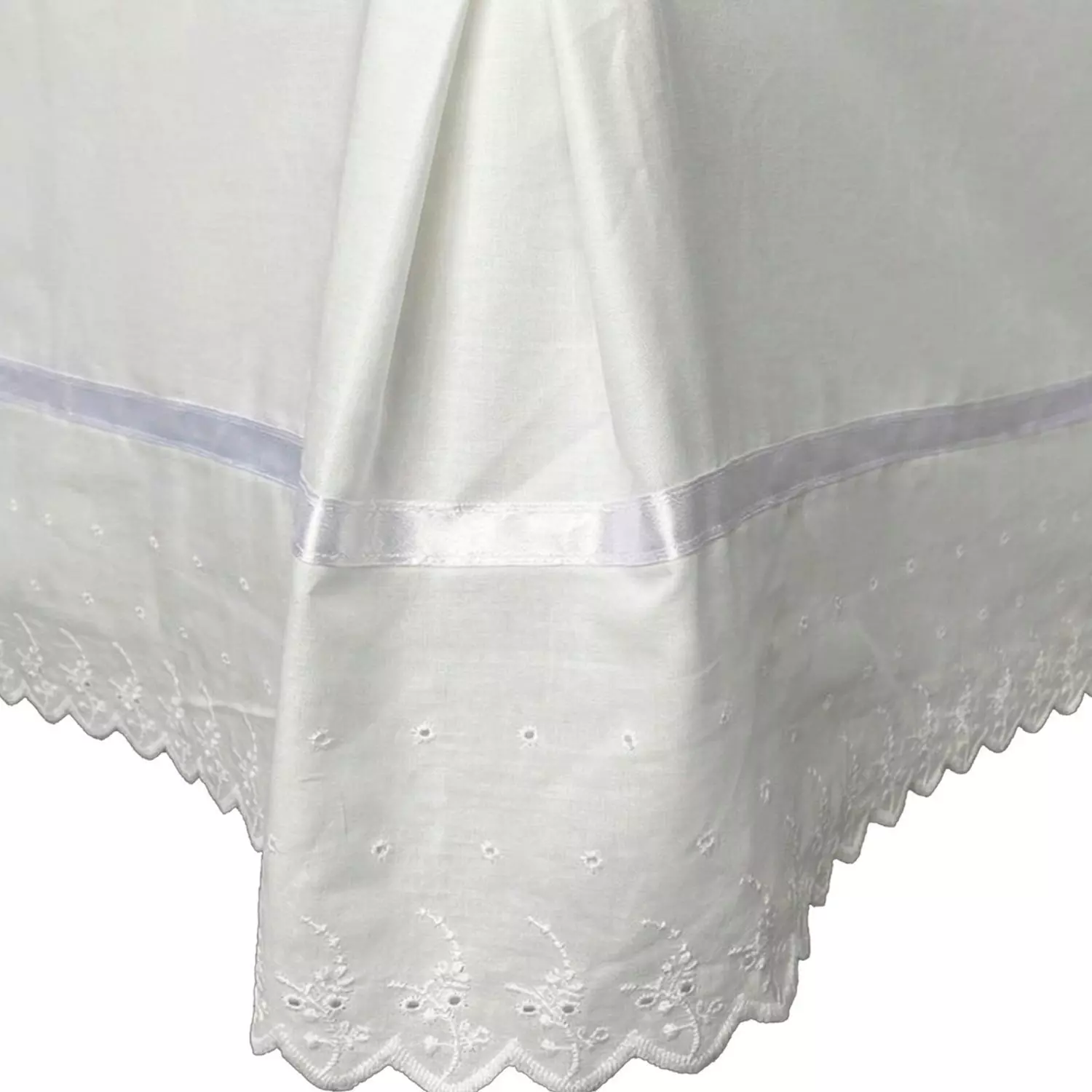 Faldón 144 hilos Broderie Amanda 1,5 Plaza Blanco-1