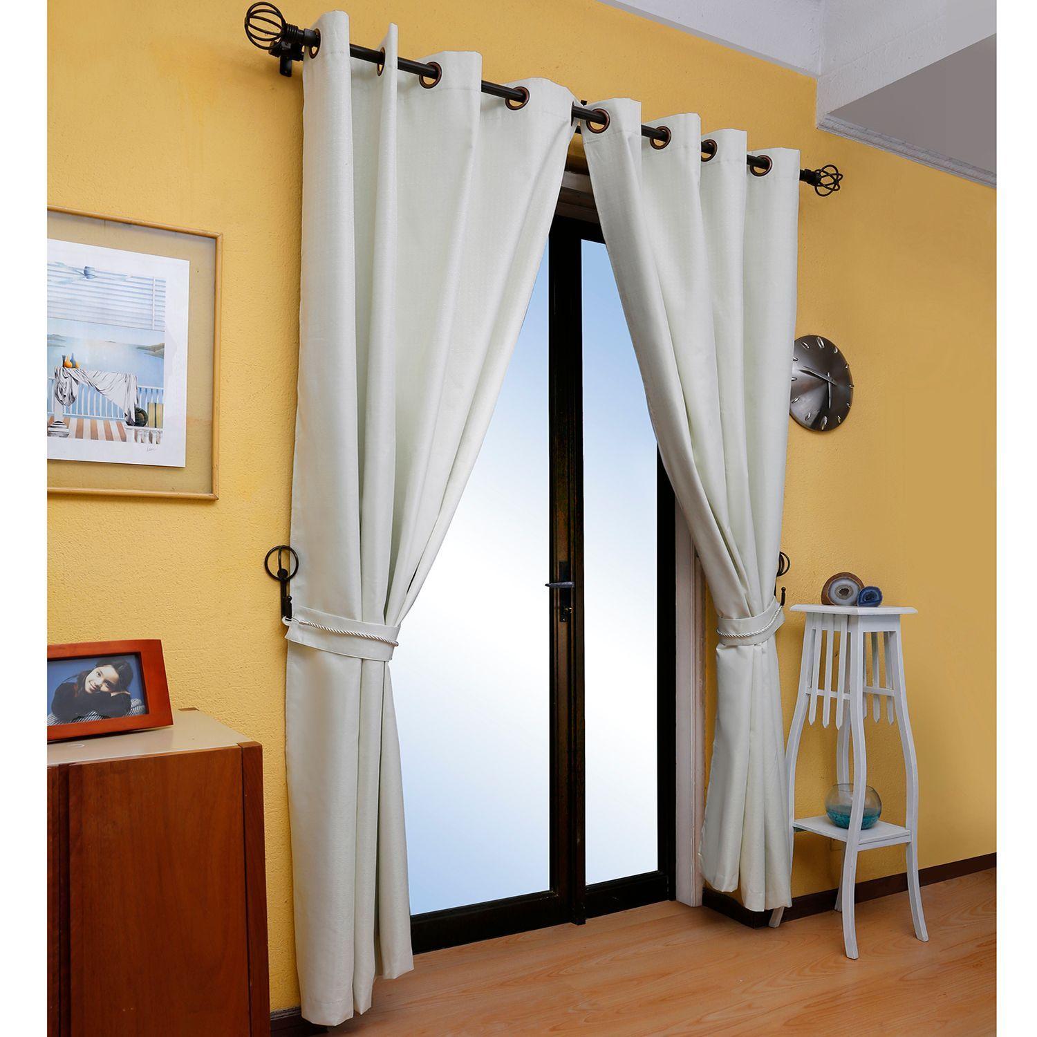 Set Cortina Blackout 6 Piezas Con Argolla Crudo-2