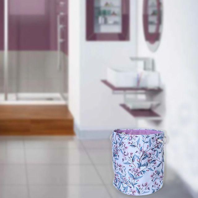 Cesta Decorativa Para Ropa Floral-3