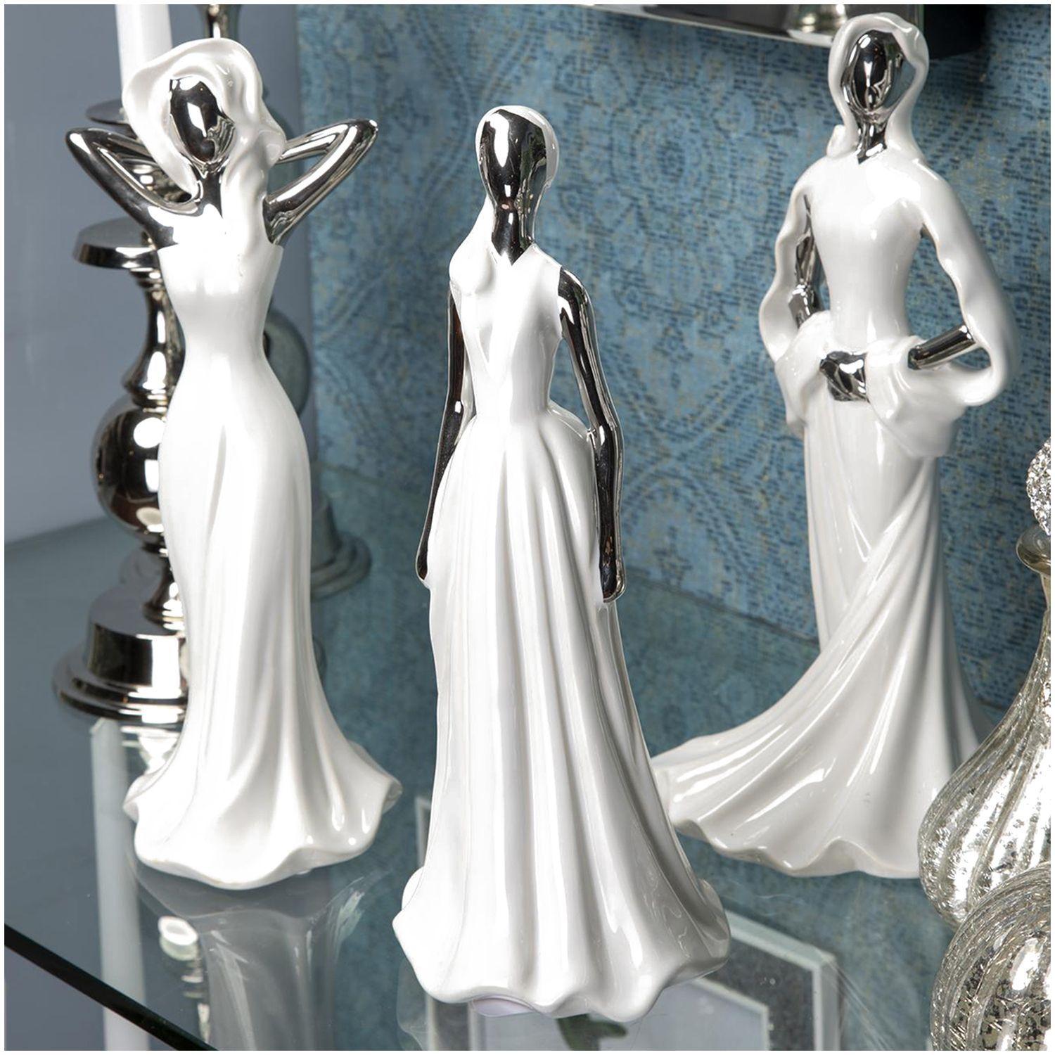 Figura Decorativa Mujer Berna Night Silver-3