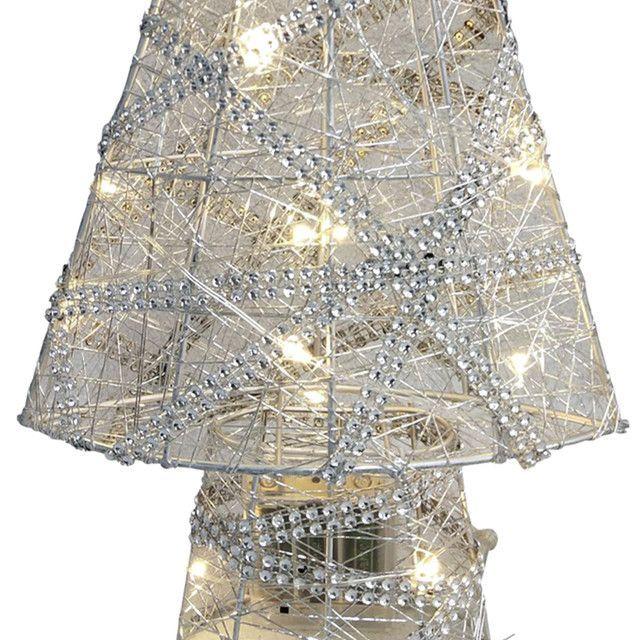 Arbol Navideño Luces Led Silver-1