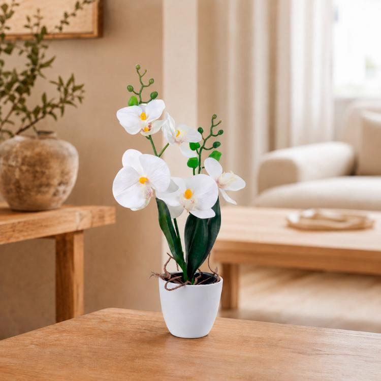 Planta Decorativa Artificial Orquídea Real Touch 43 cm -0