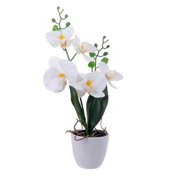 Planta Decorativa Artificial Orquídea Real Touch 43 cm -3