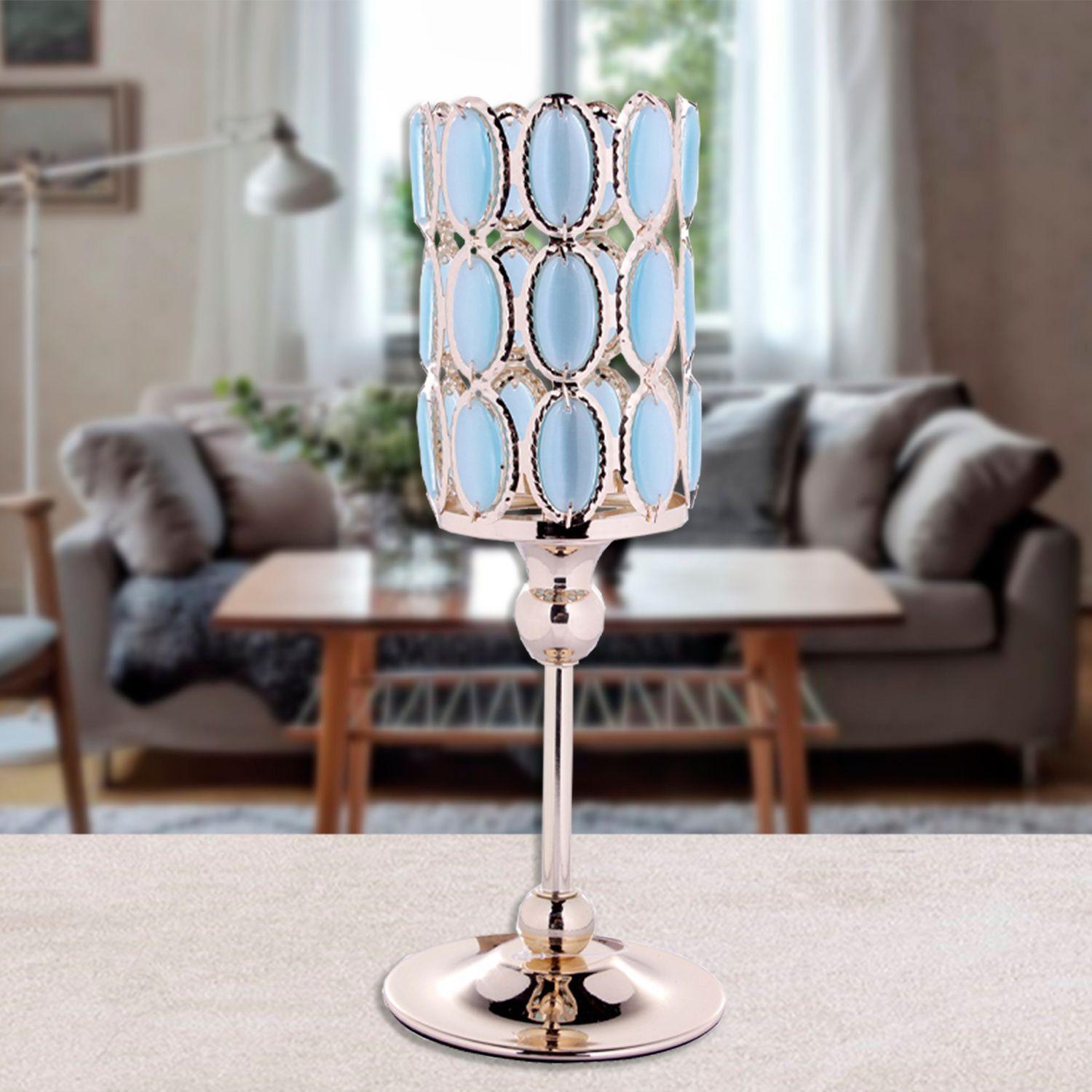 Portavela Decorativo Rusia  Golden Blue-3