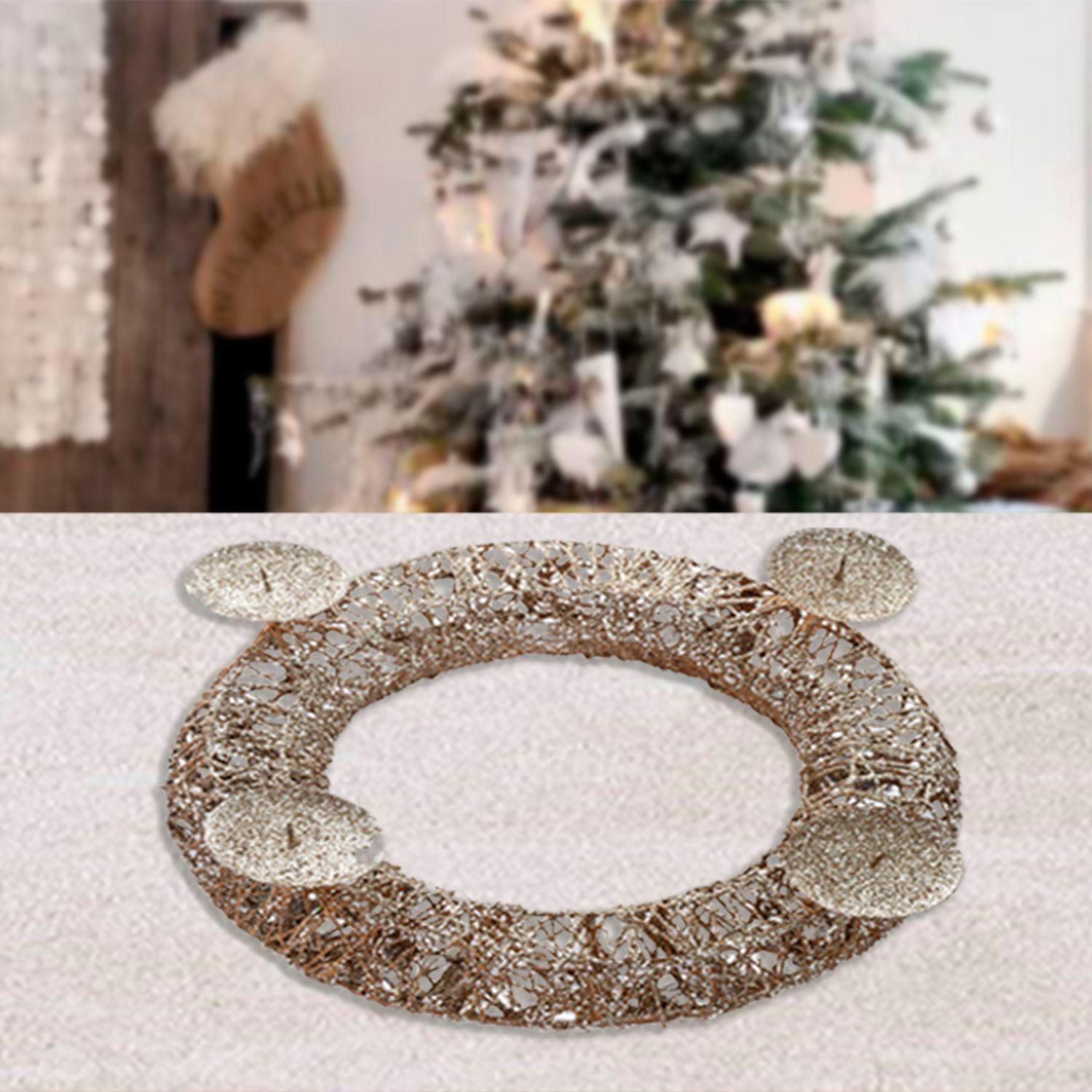 Portavela Navideño Centro de Mesa 30 Cms-3