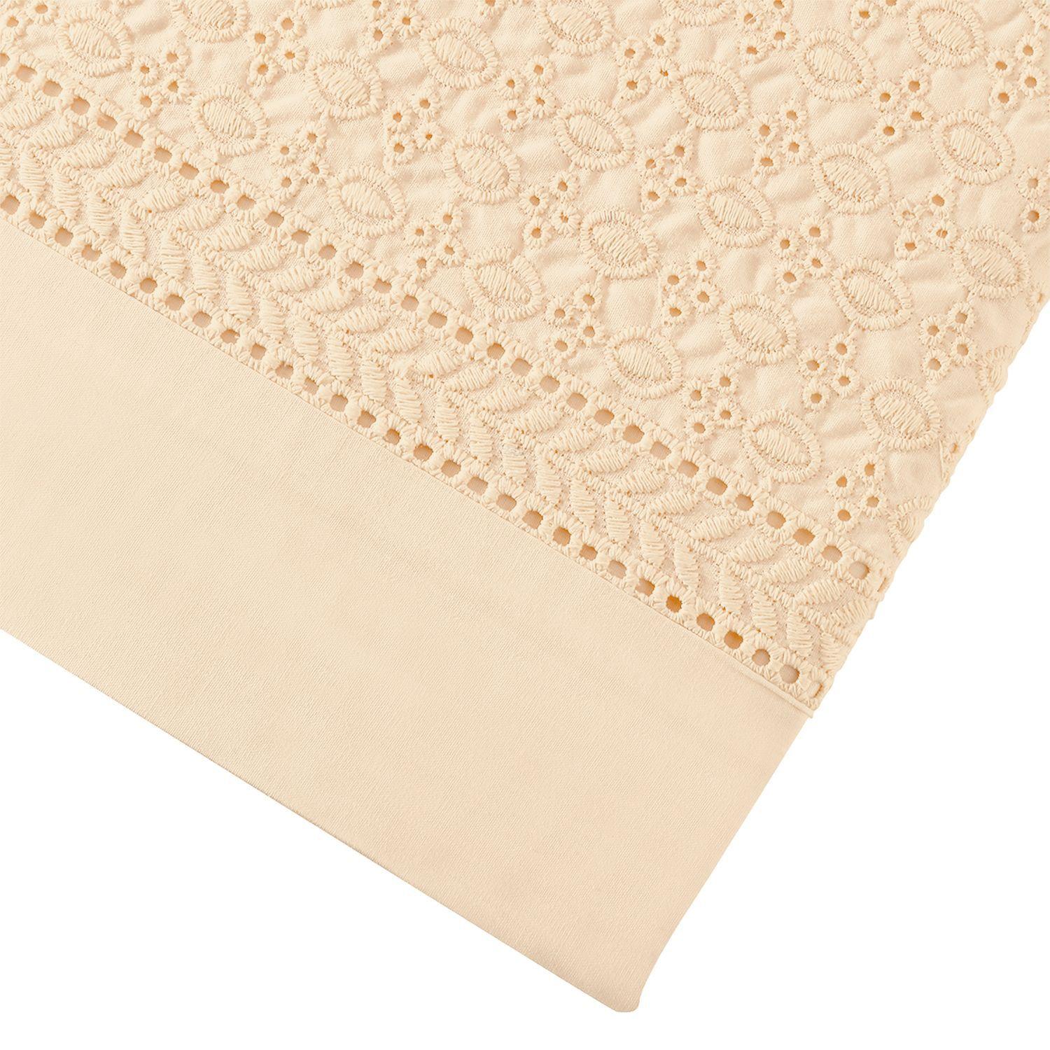 Juego de Sabanas T180 Broderie Beige 1,5 Plazas-2