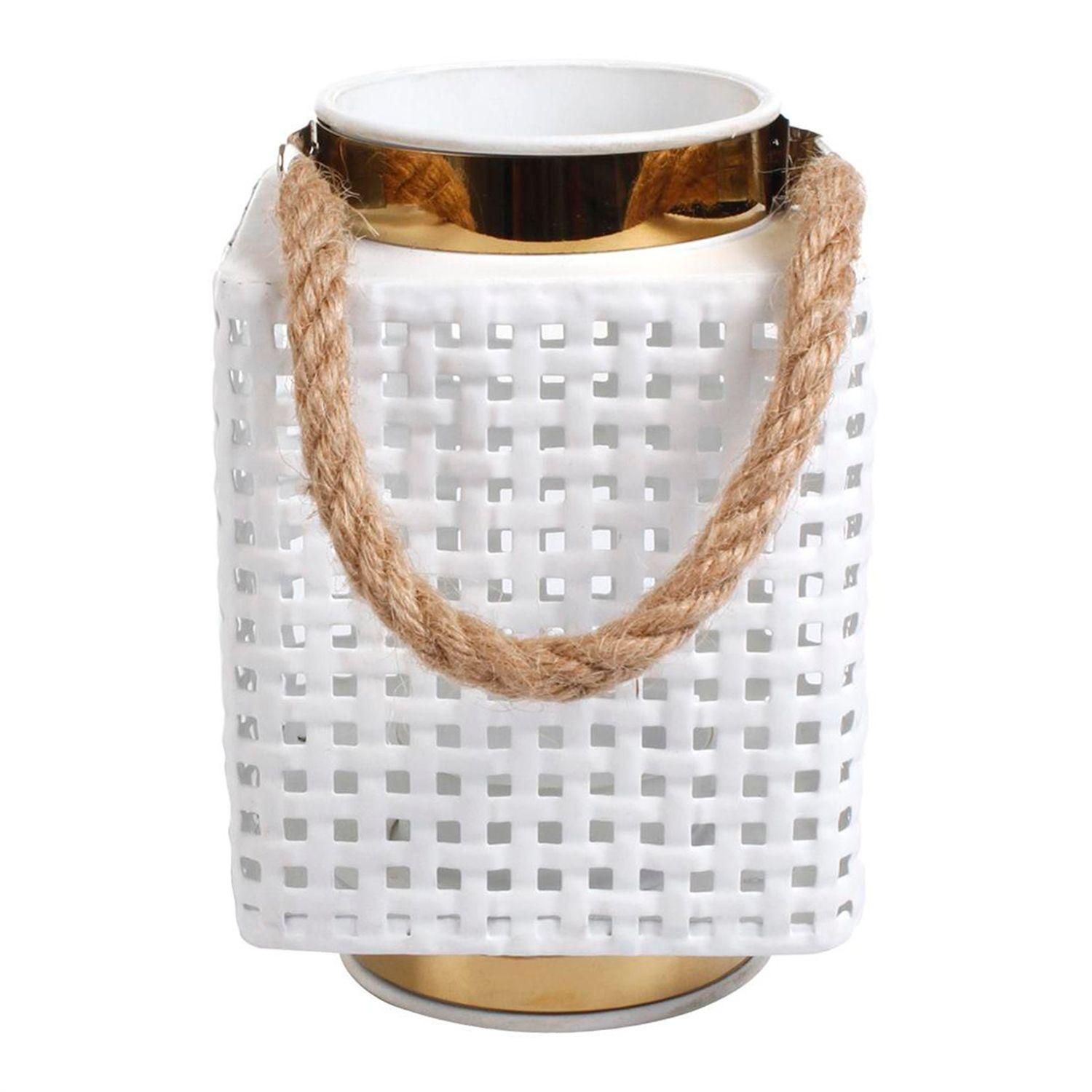 Fanal Decorativo Pekin Blanco Gold-0