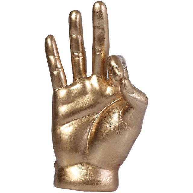 Figura Decorativa Mano Todo Perfecto Gold-0