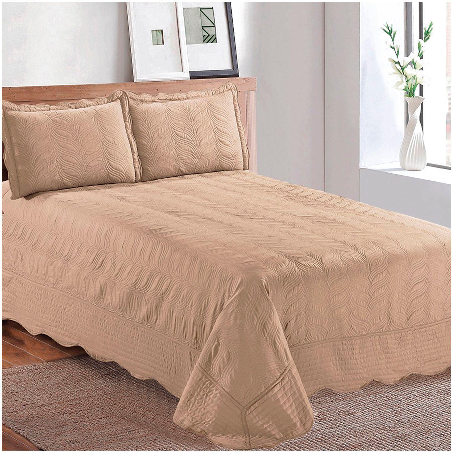 Quilt Bordado King Versailles Cafe Claro-3