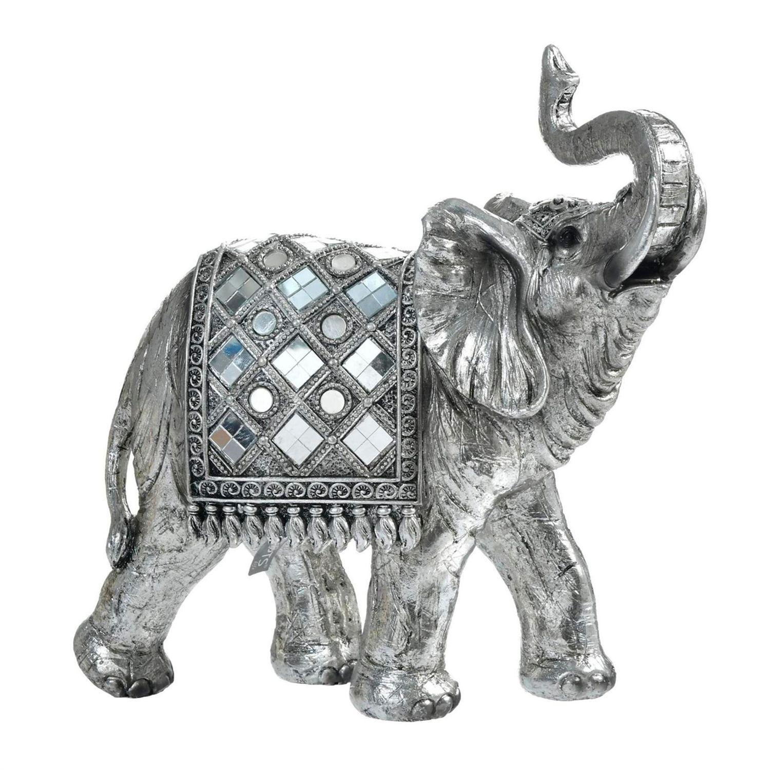 Figura Decorativa Elefante Manipur Silver-0