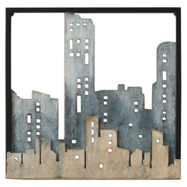 Placa Mural Marco Decorativa New York-3