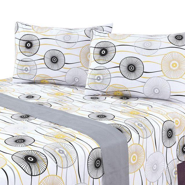 Juego de Sabanas T144 Umbrella Grey 2 Plazas-0