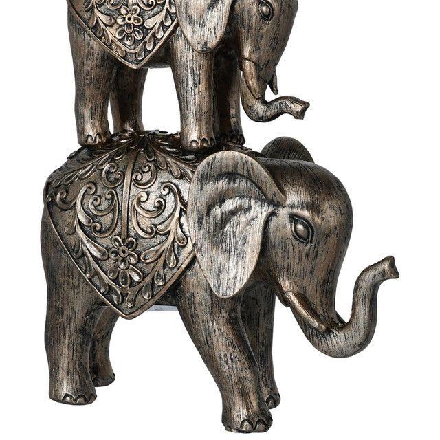 Figura Decorativa Elefantes Family Namibia Ambar-1