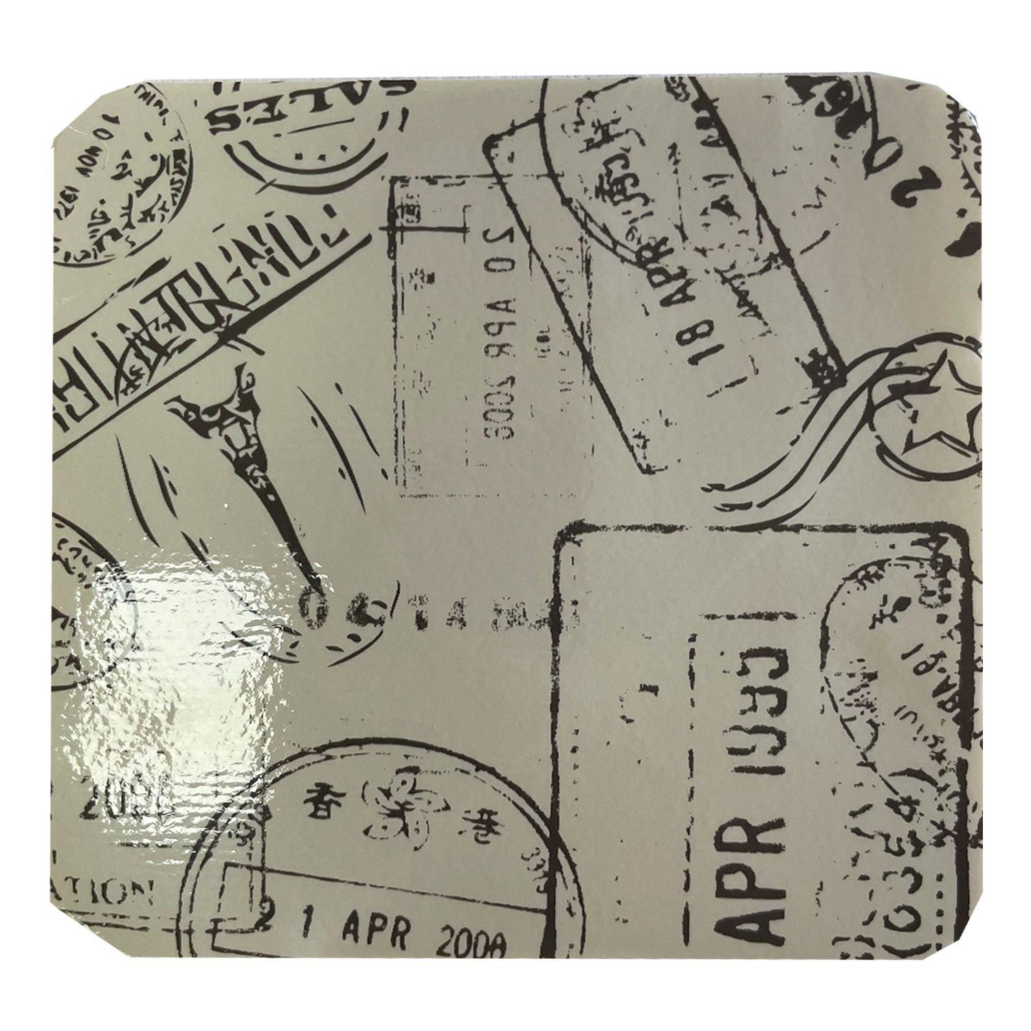 Set 4 Individuales Más 4 Posavasos Postal 8 Piezas-4