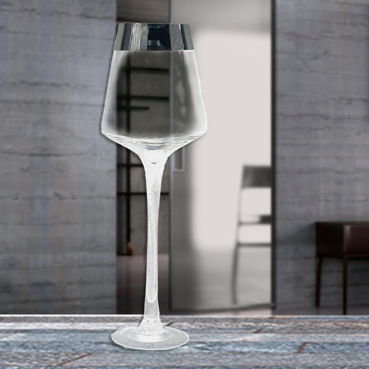Portavela Decorativo Gallen Grande Silver-3