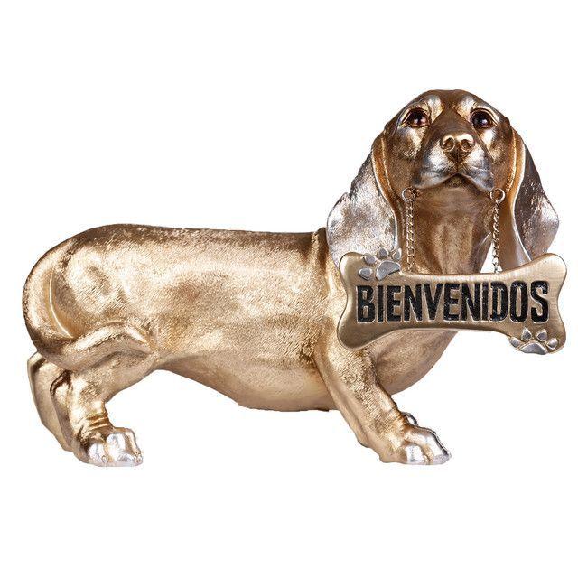 Figura Decorativa Perro Basset Gold-0