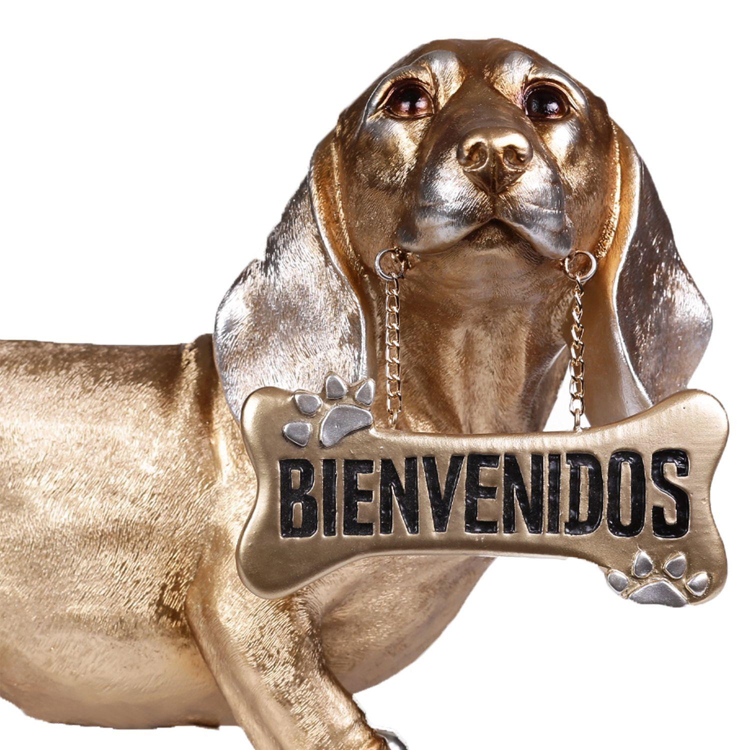 Figura Decorativa Perro Basset Gold-2