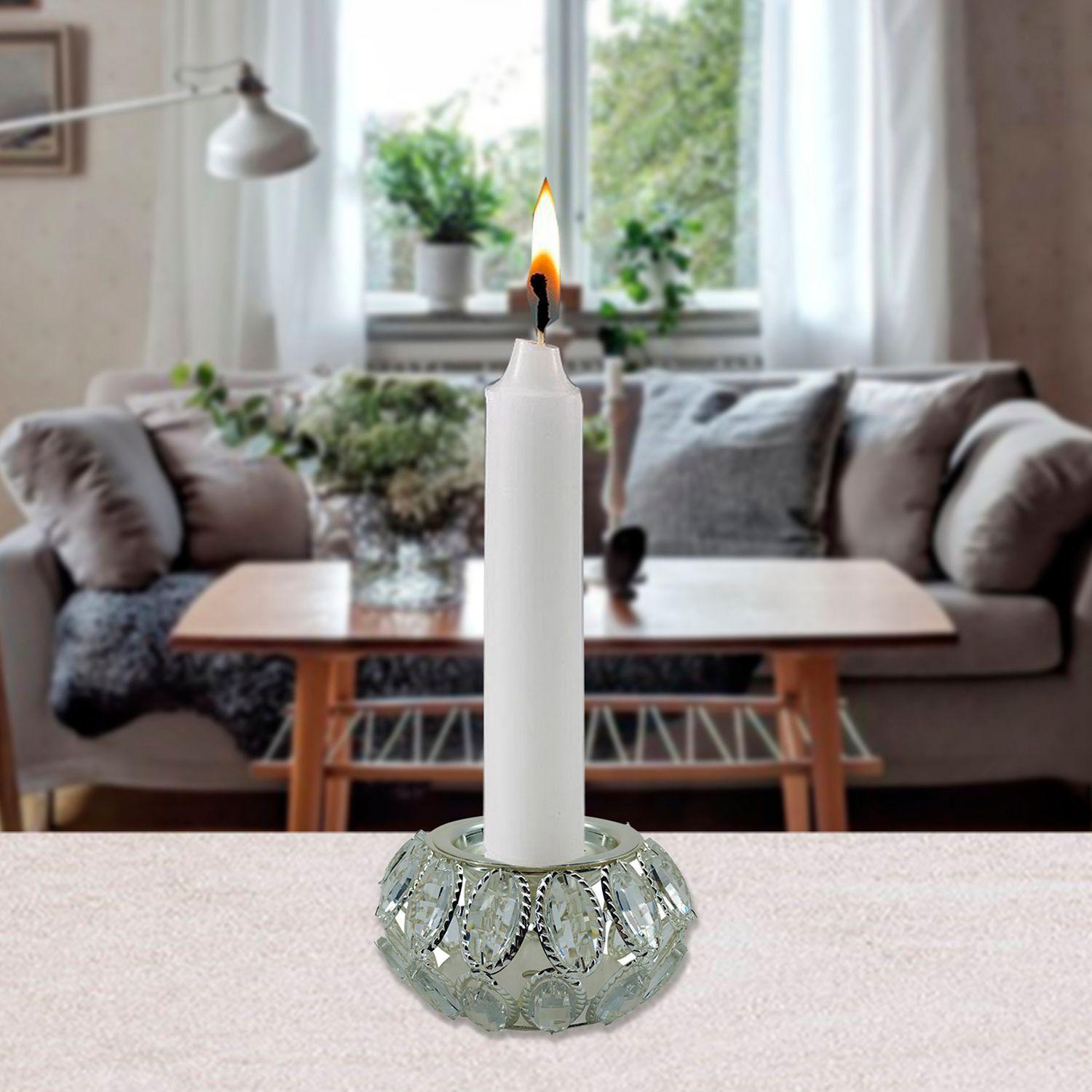 Portavela Decorativa Verdún Ovalada Silver-4